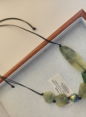 2026新款长款绿色毛衣链秋冬