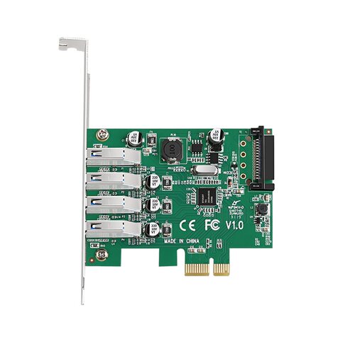 PCIE转USB3.0扩展卡台式机NEC芯片PCI-E扩展卡4口USB3.0转接卡 - 图1