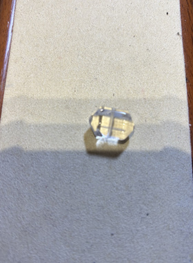 天然白水晶双尖手串精工切面雕刻DIY配件16*10mm 专拍链接