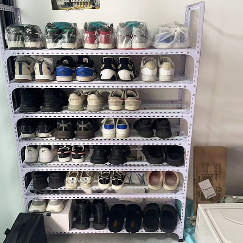 角钢材料家用阳台万能三角铁架子定制鞋架花架收纳落地式置物架 - 图0