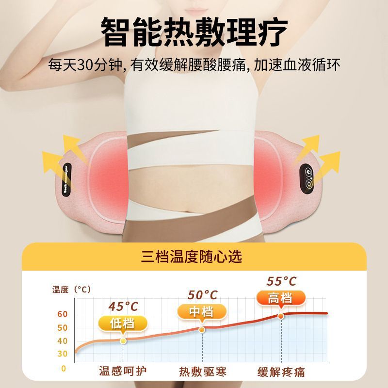 腰部按摩器腰肌劳损腰枕垫床上平躺睡觉腰椎专用护腰带情人节礼物 - 图1