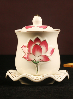 家用莲花供水杯观音大悲水供杯