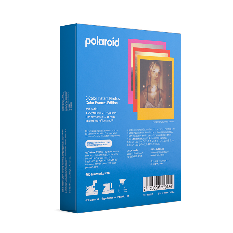 Polaroid拍立得宝丽来600相纸彩边彩色itype适用一盒8张23年10月-图2