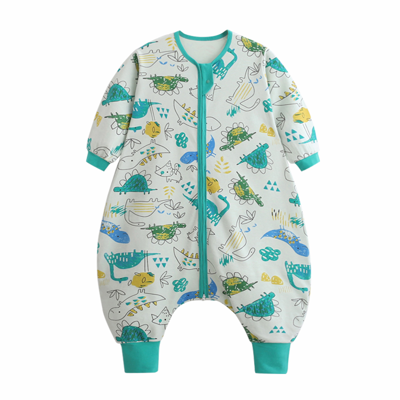 呼西贝分腿睡袋春夏薄款儿童防踢被宝宝睡袋四季通用睡袋恐龙系列