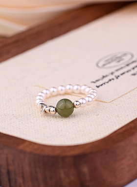 925纯银新中式天然珍珠戒指