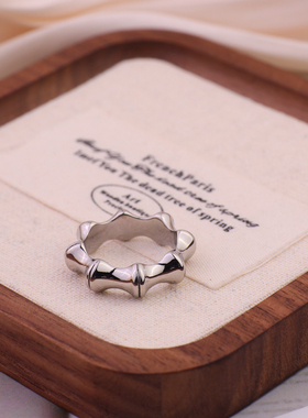 特价 个性简约竹节情侣戒指 男女士对戒指环小众轻奢高级感设计