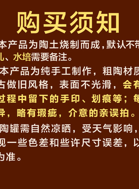 中式复古粗陶陶罐花盆摆件中式花瓶家居土培多肉三角梅仿古简约
