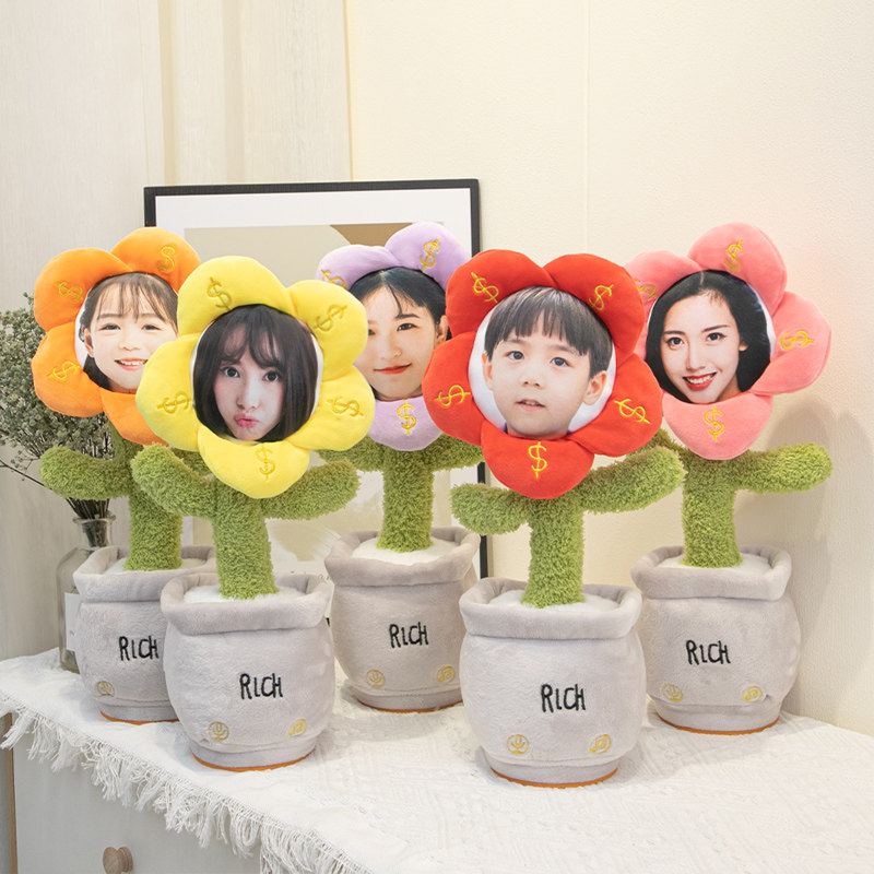 Diy定制照片玩偶人脸娃娃公仔沙雕搞怪搞笑玩具男创意生日礼物女 - 图0