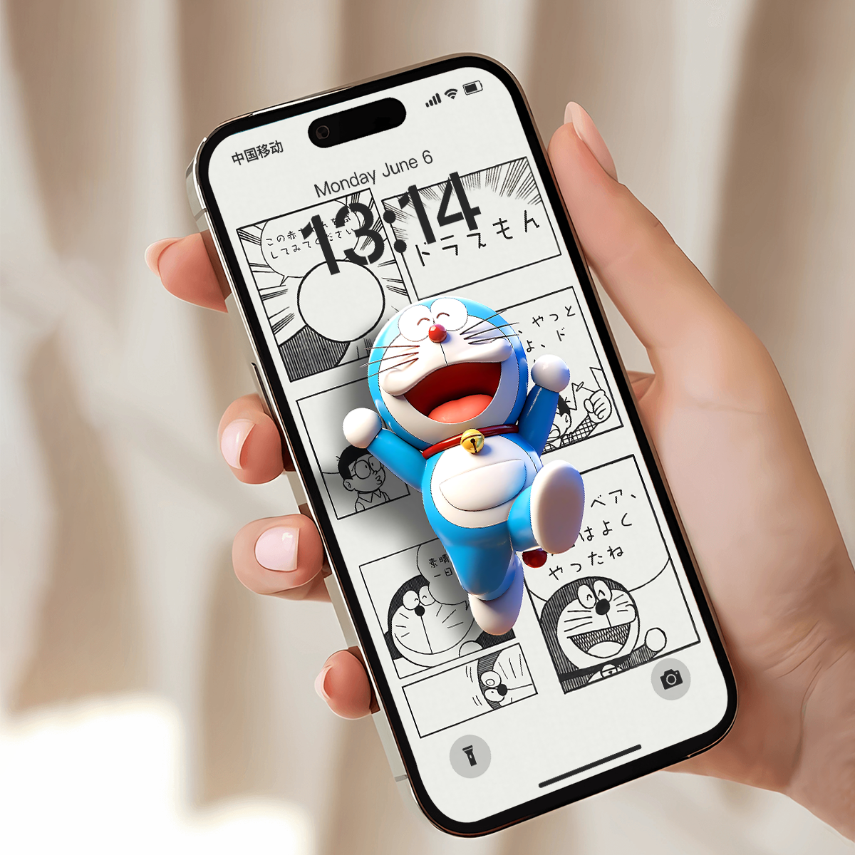 手机壁纸哆啦A梦漫画裸眼3D效果ios26立体iphone安卓4k高清168