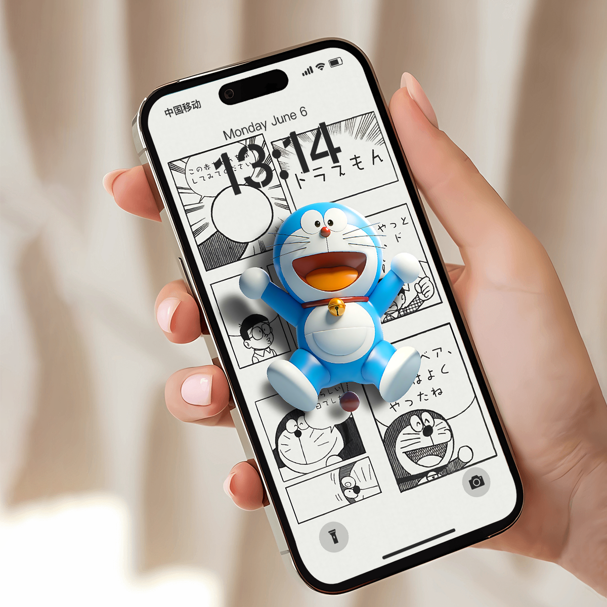 手机壁纸哆啦A梦漫画裸眼3D效果ios26立体iphone安卓4k高清168