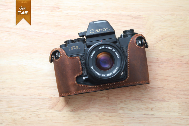 【Funper】佳能F1 newF-1相机皮套真皮包牛皮半套底座配件保护,淘宝优惠券,粉丝福利购,淘宝优惠卷