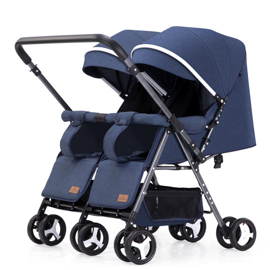 Elevator-accessible twin strollers are lightweight and foldable