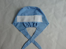 手术室全棉牙科口腔浅蓝色宠物帽