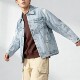 Strawberry Bear Denim Jacket Washed Loose Fit Men's Jacket