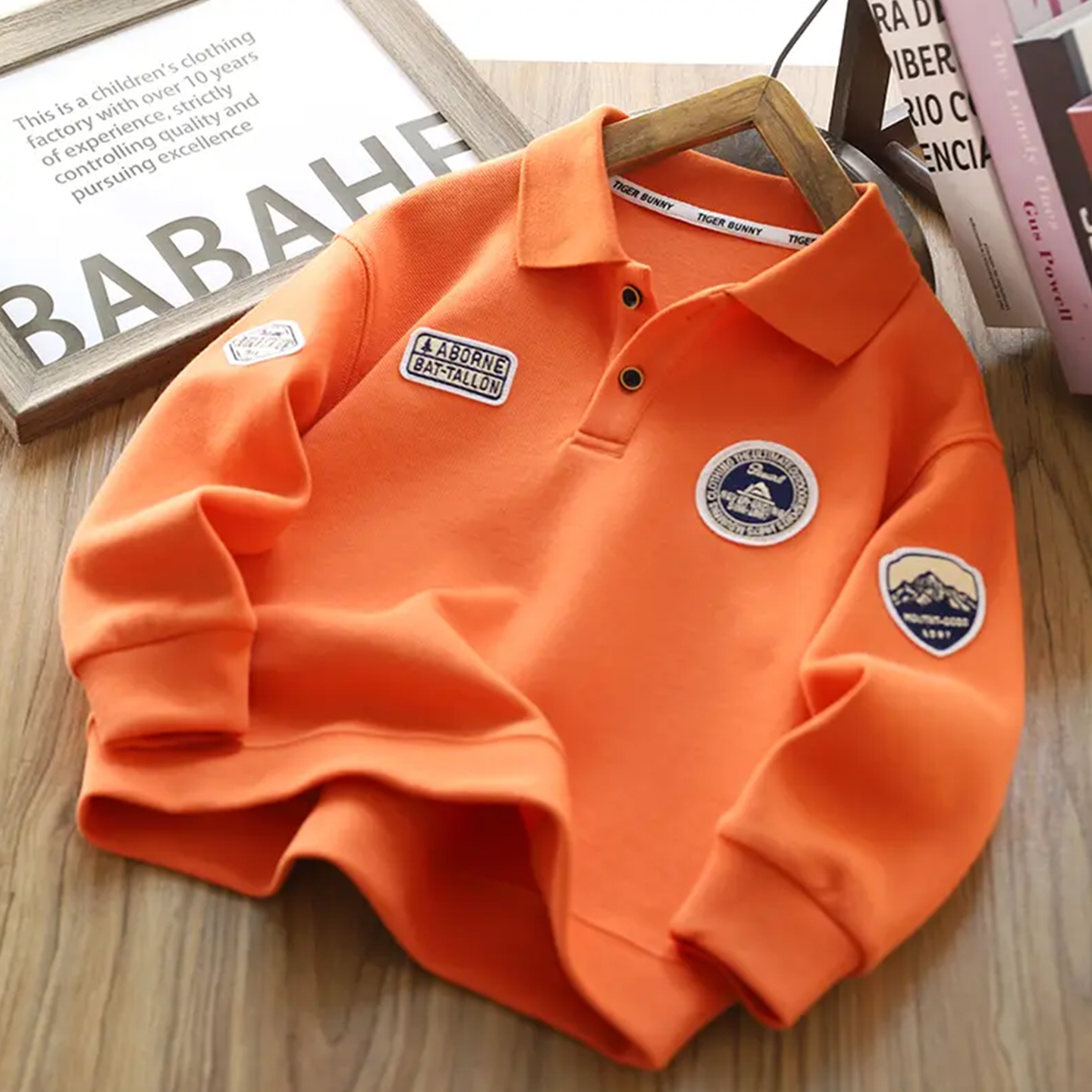 男童长袖POLO衫2025初秋新款儿童时尚帅气刺绣翻领大童休闲上衣潮 - 图0