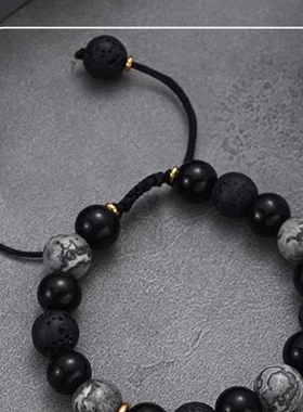 手链男生高级感珠子手串复古个性手绳女礼物饰品