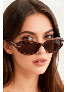 明星同款墨镜女高级感复古豹纹框