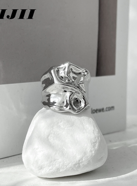 【链界LIJII】异形纹理 不规则设计开口式简约小众男女同款戒指