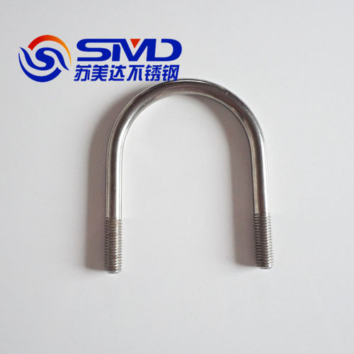 304不锈钢加长u型螺丝带挡板u型管卡U型直角螺栓方形卡箍骑马管箍 - 图2