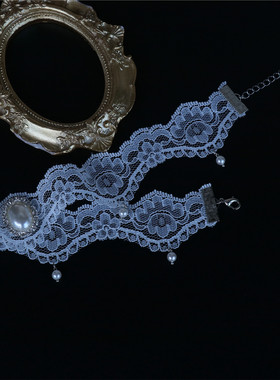 宽边宫廷复古原创手工项圈锁骨链