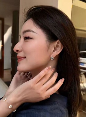 S925银针满天星耳圈女2026新款爆款小众设计高级感精致小巧耳环