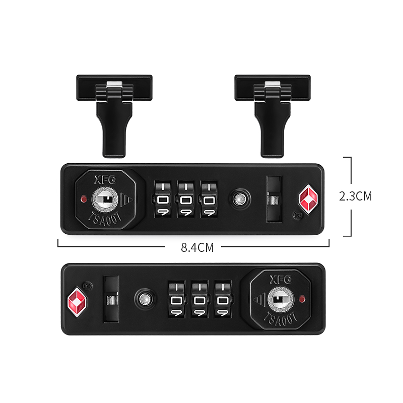 S072#拉杆箱行李箱密码锁配件铝框箱旅行箱锁配件XFGTSA007海关锁 - 图2