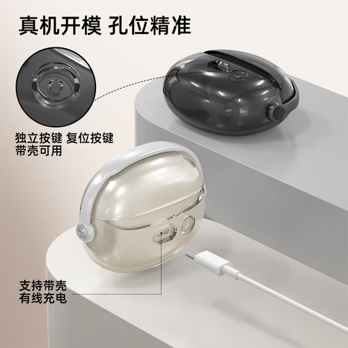 适用于漫步者耳夹式耳机comfoclip保护套lollipro3耳机保护套pro3i外壳创意开关支架蓝牙耳机壳透明软壳新款 - 图2