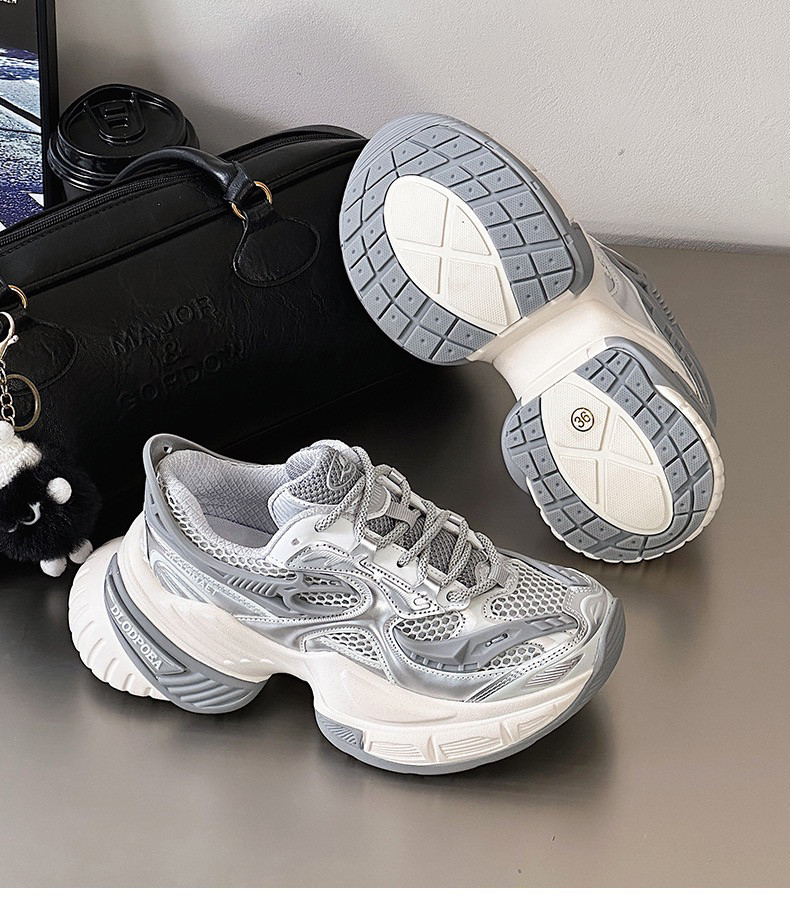 深情眼叶蒙张予曦同款鞋厚底老爹鞋2025透气增高平底男女运动跑鞋,淘宝优惠券,粉丝福利购,淘宝优惠卷