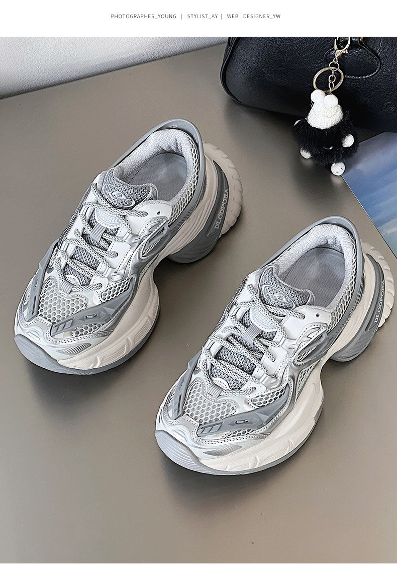 深情眼叶蒙张予曦同款鞋厚底老爹鞋2025透气增高平底男女运动跑鞋,淘宝优惠券,粉丝福利购,淘宝优惠卷