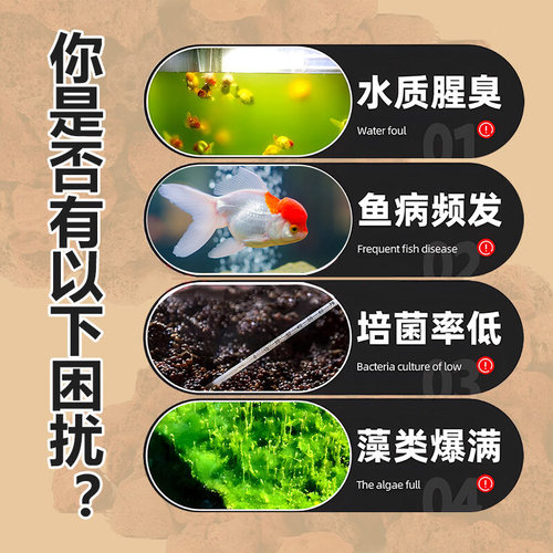 火山石鱼缸专用水族垫底砂颗粒生态造景多肉兰花专用营养土免换水 - 图0