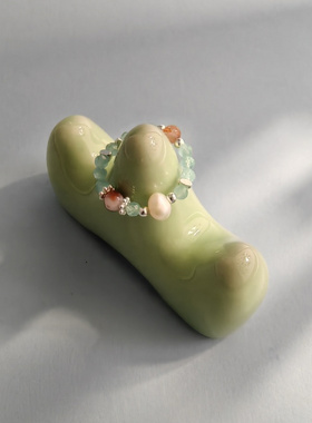 2025春季新款百搭多巴胺彩色串珠珍珠戒指女复古小众指环