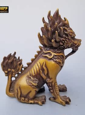 桌面铜獬豸神兽办公室装饰品律师法务法官礼品瑞兽麒麟獬豸摆件