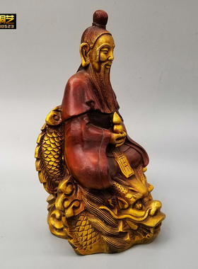 黄铜供奉鸿钧老祖摆件
