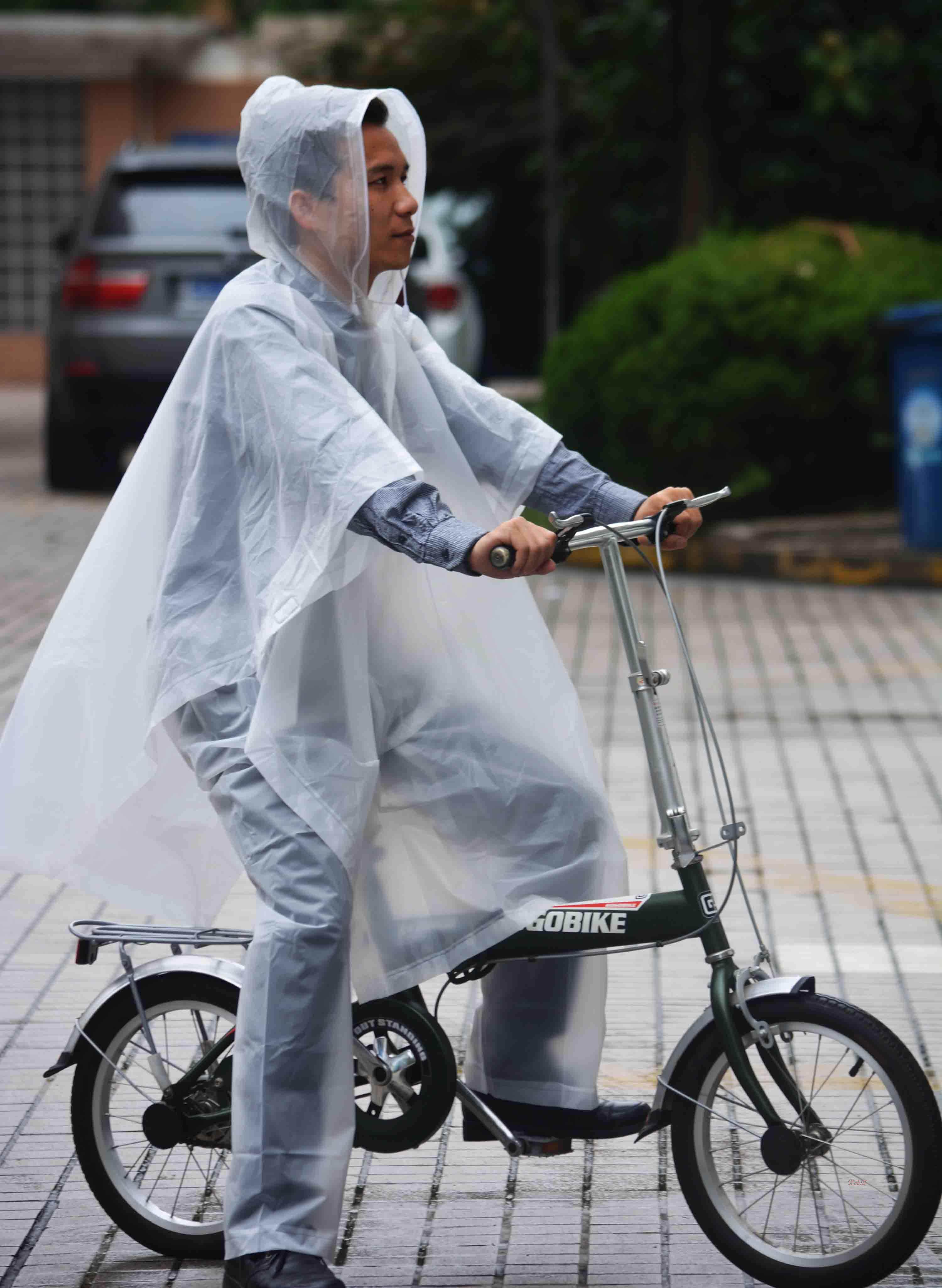 出日本半透明环保PEVA雨衣/雨裤/自行车摩托车雨披出行旅游备用_虎窝淘