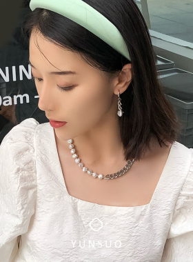 yunsuo巴洛克珍珠女粗小众设计感