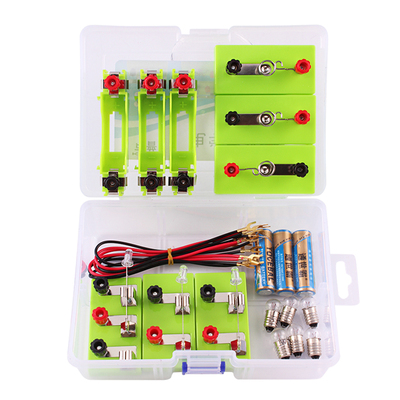 小学科学简单电路实验器材串联并联套装四年级下点亮小灯泡实验物理电学与磁力实验盒小学生磁铁套装儿童教具