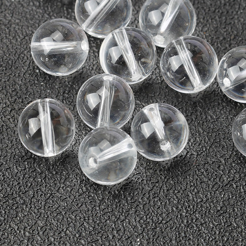 天然净体白水晶散珠子DIY男女手链圆珠配件培育白水晶串珠半成品 - 图0