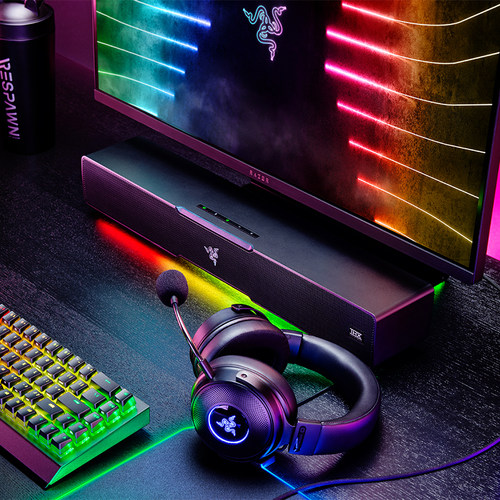 Razer雷蛇利维坦巨兽V2组合音响条形RGB蓝牙音箱THX游戏低音炮 - 图3