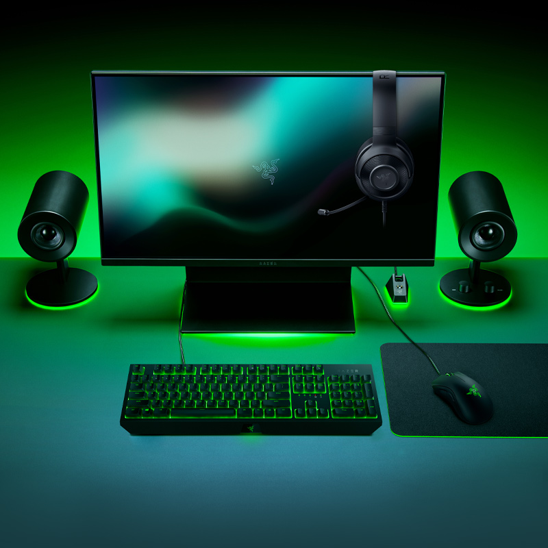 Razer雷蛇黑寡妇机械键盘蝰蛇游戏鼠标绿色背光电脑电竞套装魔兽 - 图3