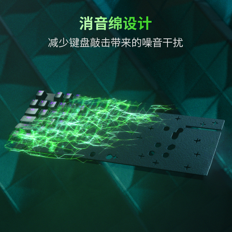 Razer雷蛇猎魂光蛛V2竞技版87线性段落光轴游戏TKL机械键盘带腕托 - 图1