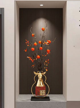 发财果花束日进斗金鹿摆件新年乔迁之喜家居客厅玄关电视酒柜鞋柜