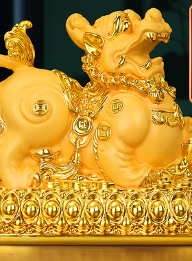 招财貔貅一对存钱罐摆件公司办公室家居风水客厅聚财店铺开业礼品