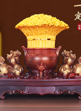 一定大卖聚财鼎貔貅麦穗开业礼品招财摆件店铺做生意办公室装饰品