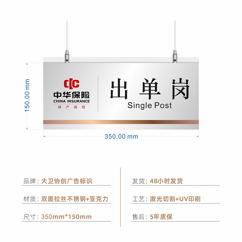 不锈钢吊牌双面创意挂牌科室牌亚克力门牌商场挂牌定制_虎窝淘