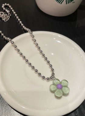 JINMUKE饰品韩国进口首饰花朵气质甜美项链锁骨链新品
