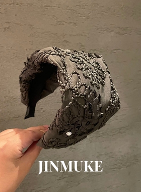 JINMUKE韩国进口发饰头饰刺绣蕾丝遮白发发箍头箍发卡新品