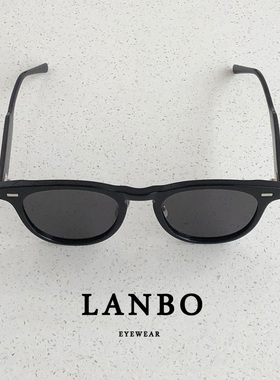 复古板材椭圆框偏光太阳镜