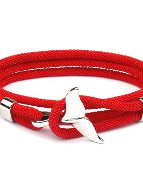 男女通用合金欧美鲸鱼尾手绳