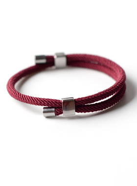 男女通用钛钢扣欧美风手工手绳