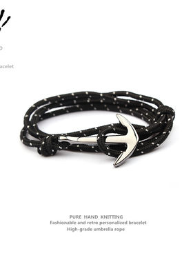 m-d潮牌海军风船锚编制多圈手链